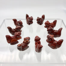 Load image into Gallery viewer, Charming Carved Brecciated Jasper Squirrel Figurine | 22x15x10mm | Dark Red
