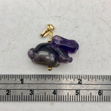 Load image into Gallery viewer, Amethyst Bunny Rabbit Pendant Necklace|Semi Precious Stone Jewelry|14k Pendant - PremiumBead Alternate Image 7
