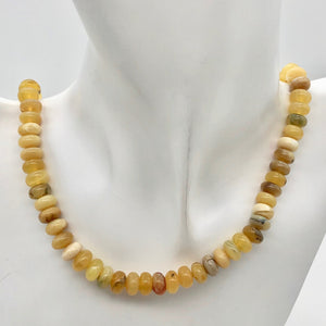 African Dendritic Golden Opal Roundel Bead Strand - PremiumBead Alternate Image 2