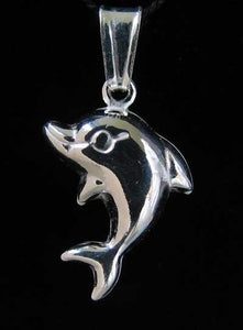 Swimming Sterling Silver Dolphin Charm Pendant 9967M2 - PremiumBead Primary Image 1