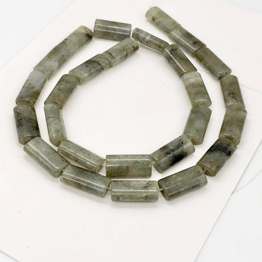 Shimmer Labradorite Flat 15x8 Tube Bead Strand for Jewelry Making | 26 Beads | - PremiumBead Primary Image 1