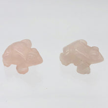 Load image into Gallery viewer, Rose Quartz 2 Hand Carved Frog Beads | 20.5x19x9.5mm | Pink - PremiumBead Alternate Image 5

