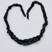 Load image into Gallery viewer, Tourmaline Graduated Cube like Strand| 12x12x15 to 6x6x5mm| Black| 70 - 75 Beads
