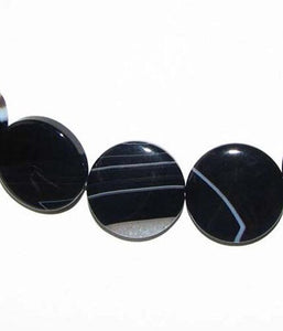 3 Sardonyx Agate 20x5mm Coin Beads 008581 - PremiumBead Primary Image 1