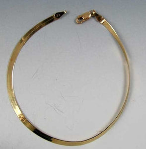 Italian! 14K Gold Herringbone Chain 7" Bracelet! 9786A - PremiumBead Primary Image 1