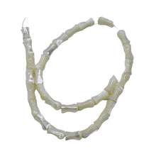 Load image into Gallery viewer, 60 Tulips Hand Carved 7x4mm Mother of Pearl Shell Strand 102113
