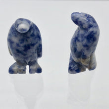 Load image into Gallery viewer, March of The Penguins 2 Carved Sodalite Beads | 21.5x12.5x11mm | Blue - PremiumBead Primary Image 1

