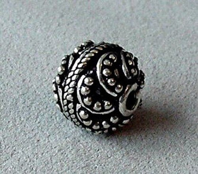 Exotic 1 Intricate Indian Spiral Silver Bali 3.9 Gram Bead 4041 - PremiumBead Primary Image 1