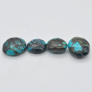 4 Genuine Natural Turquoise Nugget Beads | 245.4 cts | Blue/Black | 4 Beads - PremiumBead Alternate Image 5