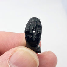 Load image into Gallery viewer, Carved Sea Animals 2 Obsidian Whale Beads | 21x12x10mm | Black - PremiumBead Alternate Image 8
