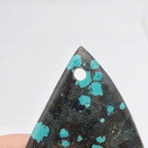 Speckled Turquoise Drop Pendant Bead | 59x36x7.5mm | Turquoise | 8658E - PremiumBead Alternate Image 4