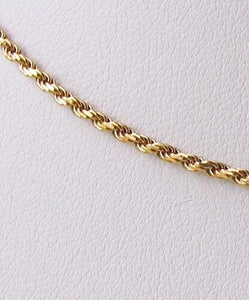 Italian Vermeil 1.5mm Rope Chain 18" Necklace 10024B - PremiumBead Alternate Image 3