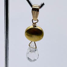 Load image into Gallery viewer, Quartz 14K Gold Filled Facetted Briolette | 1 3/4&quot; Long | Clear | 1 Pendant |
