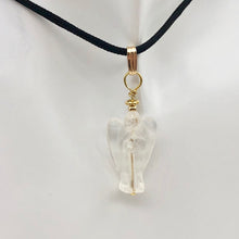 Load image into Gallery viewer, On the Wings of Angels Quartz 14K Gold Filled 1.5&quot; Long Pendant 509284QZG - PremiumBead Alternate Image 7
