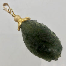 Load image into Gallery viewer, Other Worldly Green Moldavite Meteor 14KGF Pendant - PremiumBead Primary Image 1
