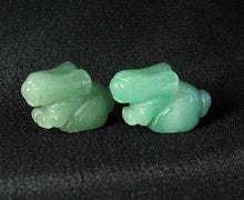 Load image into Gallery viewer, Hoppy 2 Hand Carved Natural Aventurine Bunny Rabbit Beads | 22x12x10m | Green - PremiumBead Primary Image 1
