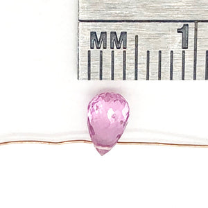 Faceted Briolette Bead of AAA Natural Pink Sapphire | .48cts | 6x3mm to 5x4mm |