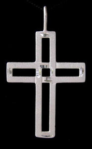 Faith 925 Sterling Silver European Cross Charm Pendant 9968B - PremiumBead Primary Image 1