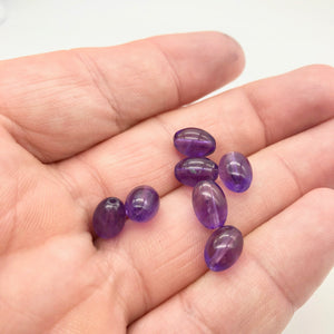 Yummy Natural Amethyst Rice Oval Beads | 10x7mm | 3 Beads | 6202 - PremiumBead Alternate Image 8