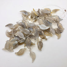 Load image into Gallery viewer, Carved Translucent Grey Agate Leaf Briolette Bead 16&quot; Strand | 16 Beads | 109418 - PremiumBead Alternate Image 8
