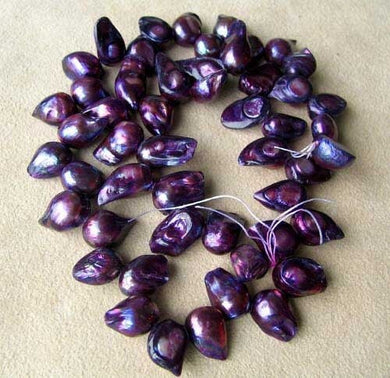 Glam Purple Pearl Blister Pendant Bead Strand 108081 - PremiumBead Primary Image 1
