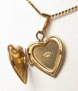 Valentine's Engraved 14Kgf Heart Locket Pendant 10535 - PremiumBead Alternate Image 3