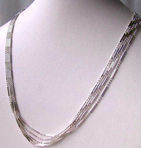 Italian Silver 5 Waterfall Chain 18" Necklace 10073B - PremiumBead Alternate Image 2