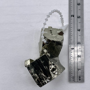 Pyrite Free Form Pendant Bead| 40x22x17 | Gold | 1 Bead |