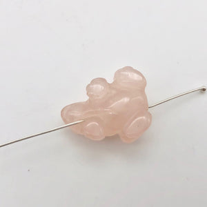 Rose Quartz 2 Hand Carved Frog Beads | 20.5x19x9.5mm | Pink - PremiumBead Alternate Image 9