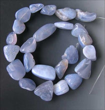 Load image into Gallery viewer, Natural Blue Chalcedony Nugget Bead Strand 109854 - PremiumBead Primary Image 1
