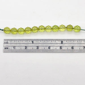 Amber Faceted Round Beads | 6mm | Green | 11 Bead(s)