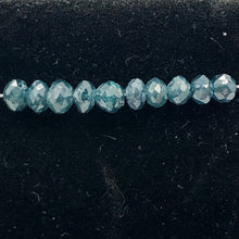 Load image into Gallery viewer, Blue Diamond Faceted Roundel Beads | 2.5-2mm | 11 Beads | ~1.0 carat |10597B - PremiumBead Alternate Image 8
