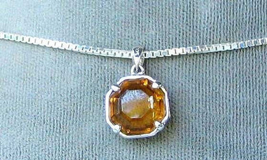 Stunning Deep Honey Tourmaline Faceted Coin & Sterling Silver Pendant 6316B - PremiumBead Primary Image 1