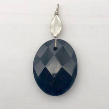 Load image into Gallery viewer, Onyx Faceted Sterling Silver Oval Pendant | 2&quot; Long | Black |
