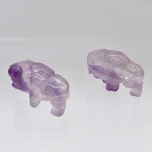 Prosperity 2 Light Amethyst Carved Bison / Buffalo Beads | 21x14x8mm | Purple - PremiumBead Alternate Image 10