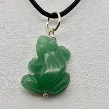 Load image into Gallery viewer, Ribbit! Aventurine Frog Solid Sterling Silver Pendant 509266AVS - PremiumBead Primary Image 1
