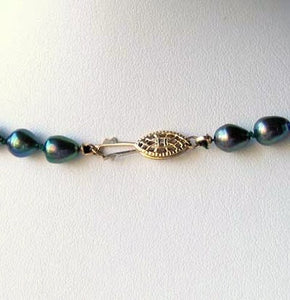 Fab Blue Peacock Freshwater Pearl & 14Kgf 26 inches Strand/String Necklace 9811 - PremiumBead Alternate Image 4