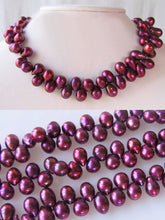 Load image into Gallery viewer, 6 Radiant Raspberry Teardrop Briolette Pearls 10131 - PremiumBead Primary Image 1
