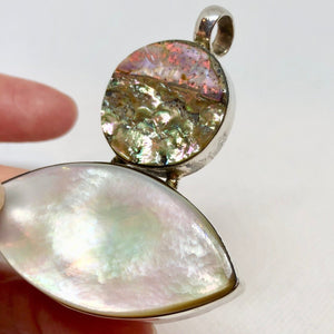 Mother of Pearl & Abalone Shell Pendant - Glamorous! 4178 - PremiumBead Alternate Image 3