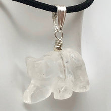 Load image into Gallery viewer, Carved Natural Quartz Bear and Sterling Silver Pendant 509252QZS - PremiumBead Alternate Image 4
