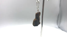 Load and play video in Gallery viewer, Adorable! Hand Carved Tigereye Cat Sterling Silver Pendant
