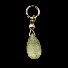 Load image into Gallery viewer, Sapphire Briolette 14K Gold Filled Pendant | 3/4&quot; Long | Pale Green | 1 Pendant|
