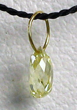Load image into Gallery viewer, 0.22cts Natural Canary 4x2x2mm Diamond 18K Gold Pendant 6568M - PremiumBead Alternate Image 2
