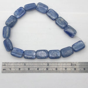 Kyanite Rectangle Chatoyant Bead Strand | Blue | 14x10x4 | 30 Beads |