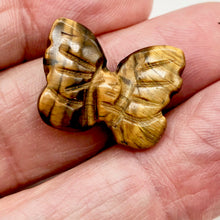 Load image into Gallery viewer, Fluttering Deep Tigereye Butterfly Figurine/Worry Stone | 21x18x7mm | Bronze - PremiumBead Primary Image 1
