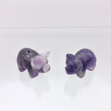 Load image into Gallery viewer, 2 Purple Piggies Hand Carved Amethyst Pig Beads | 22x13x11mm | Purple - PremiumBead Alternate Image 9

