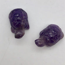 Load image into Gallery viewer, Charming 2 Carved Amethyst Turtle Beads | 22x12.5x9mm | Purple - PremiumBead Primary Image 1
