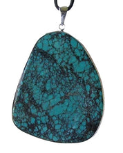 Load image into Gallery viewer, Natural Turquoise Sterling Silver Pendant 10378D
