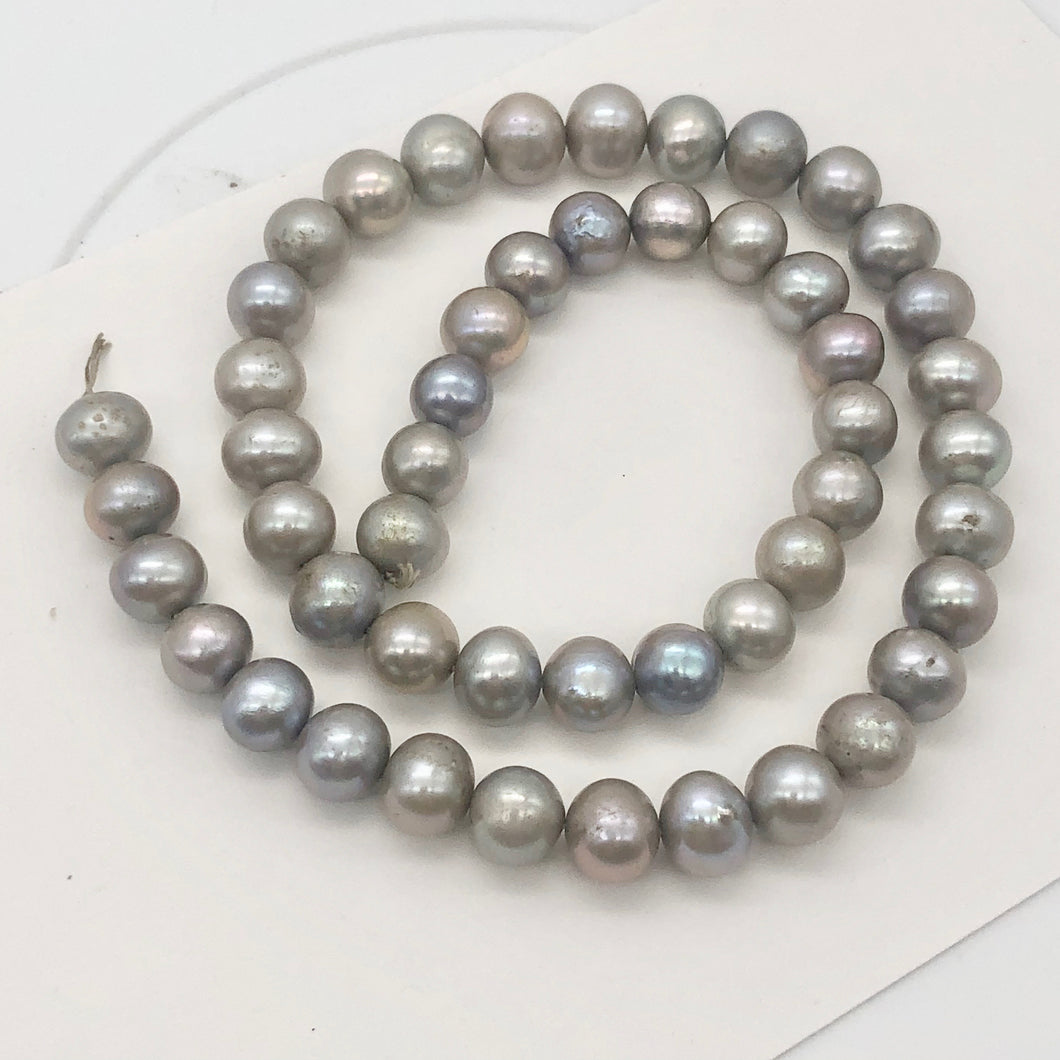 Silvery Moonlight Romance Fresh Water Pearl Strand | 11x8-7.5x7mm | 50 Pearls | - PremiumBead Primary Image 1