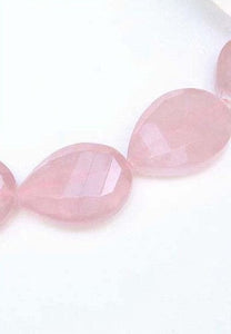 2 Sparkle Twist Faceted Rose Quartz 23x17mm Pear Beads 8679 - PremiumBead Alternate Image 2